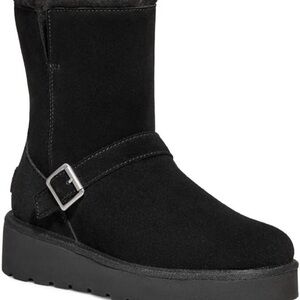 NIB Koolaburra by UGG W Kelissa Short Black Winter Boots with Buckle Size 11